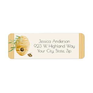 Mommy to Bee Watercolor Bees Return Address Label