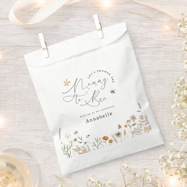 Mommy to bee wildflower baby shower favour bag (Clipped)