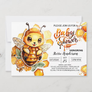 Mommy to Bee's Baby Shower Invitation