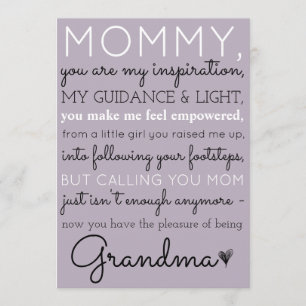 Mommy To Grandma Cute Pregnancy Announcement