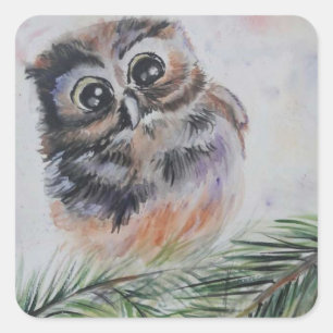 Mommy... - Watercolor Painting Square Sticker