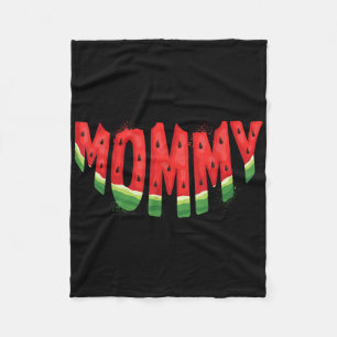 Mommy Watermelon Summer Fruit Family Matching Birt Fleece Blanket
