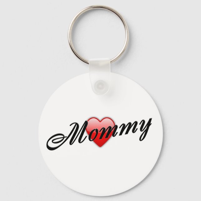 Mommy with Heart Keychain (Front)