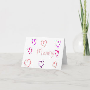 mommy with hearts card