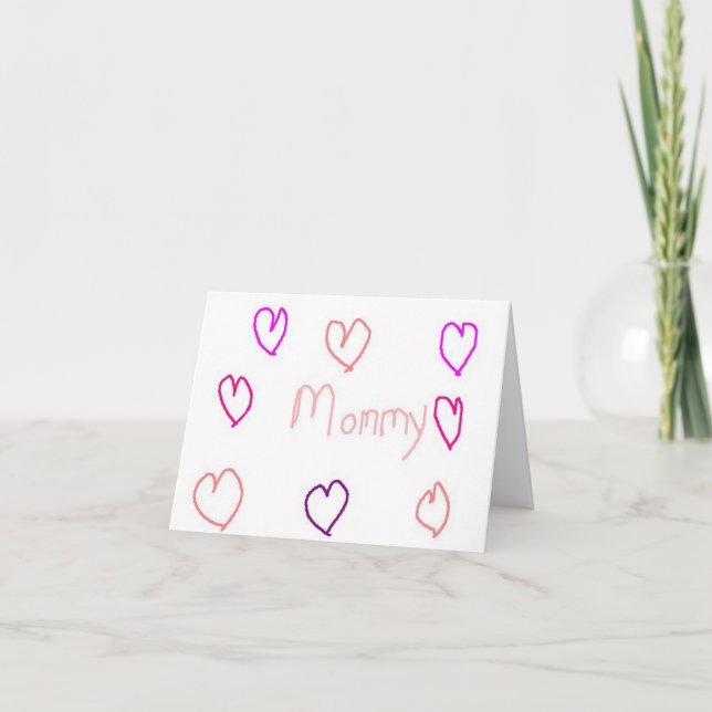 mommy with hearts card (Front)