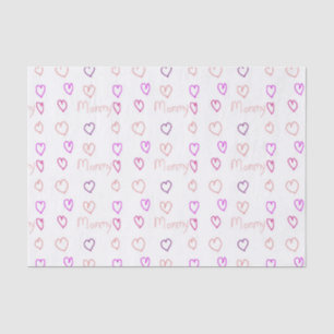 Mommy with hearts tissue paper