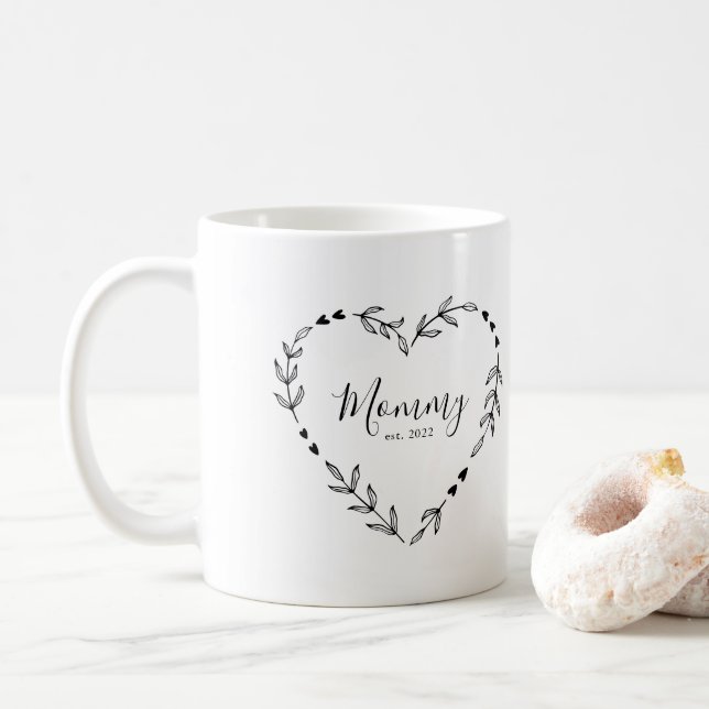 Mommy Year Est. Coffee Mug (With Donut)