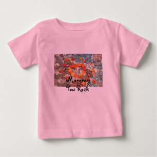 Mommy You Rock Baby Toddler T-shirts Heart Rocks