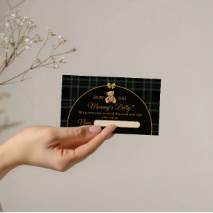 Mommy's Belly Size Measure Game Card Teddy Bear