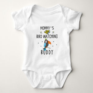 Mommy's Birdwatching Buddy Ornithologist Baby Bodysuit