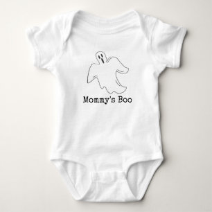 Mommy's Boo Spooky Ghost Ghosts Funny Halloween Baby Bodysuit