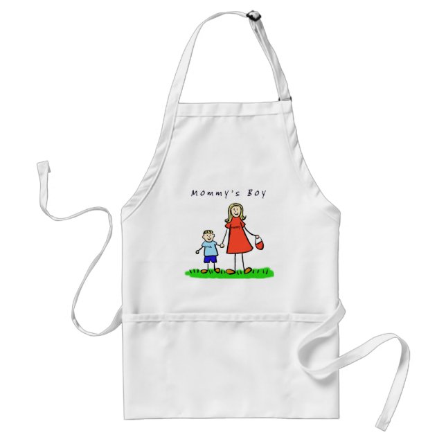 Mommy's Boy Apron (Blonde) (Front)