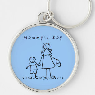 Mommy's Boy Drawing Keychain