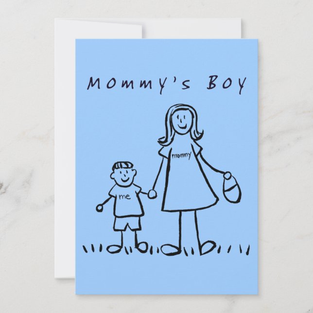 Mommy's Boy Invitation or Invites (Front)