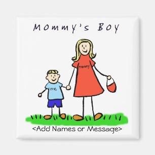 Mommy's Boy - Mother and Son Blonde Family Magnet