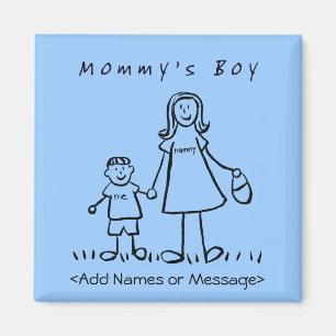 Mommy's Boy - Mother and Son Custom Family Magnet