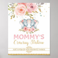 Mommy's Craving Station Elephant Twins Baby Shower