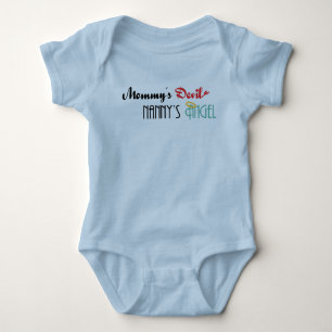 Mommy's Devil, Nanny's Angel Baby Bodysuit