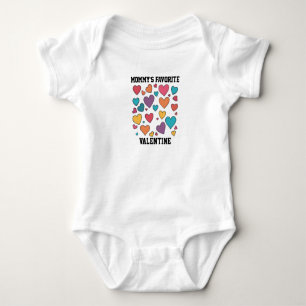 Mommy's Favorite Valentine Sweet Hearts Design Baby Bodysuit
