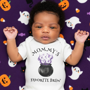 Mommy's Favourite Brew Witch Cauldron Halloween Baby Bodysuit