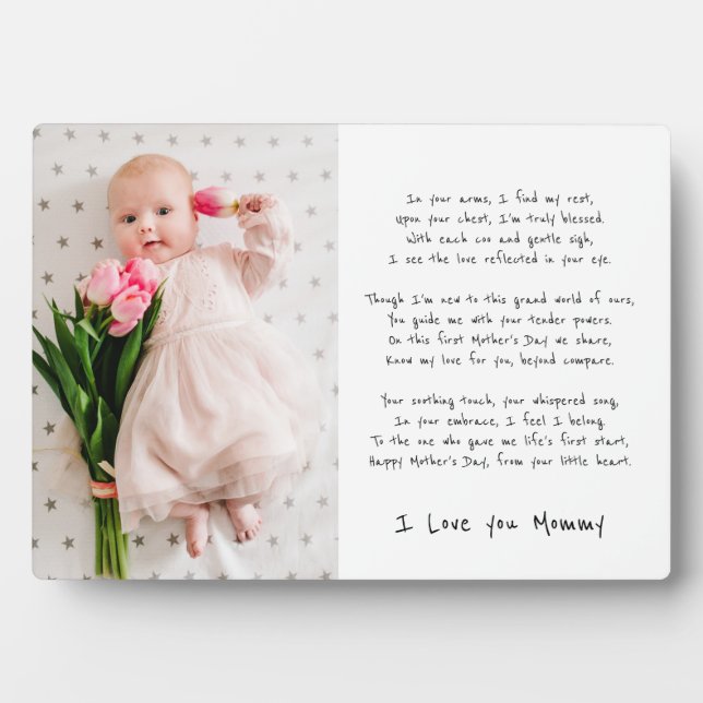 Mommys First Mothers Day Plaque (Front)