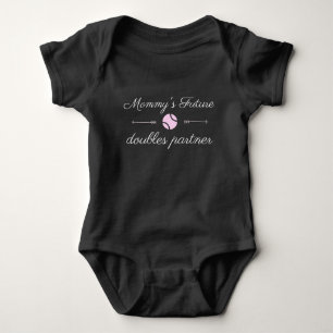 Mommy's Future Doubles Partner Cute Tennis Quote Baby Bodysuit