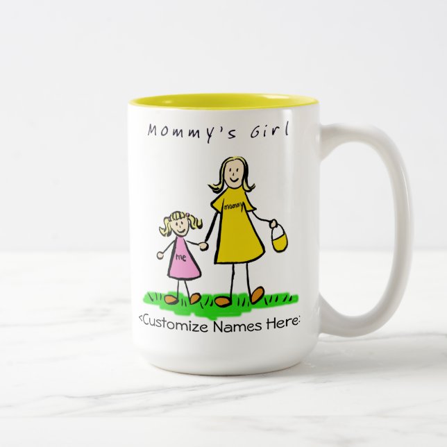 Mommy's Girl - Blonde Mother & Daughter Custom Mug (Right)