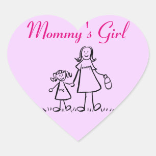 Mommy's Girl Custom Family Character Decal Sticker