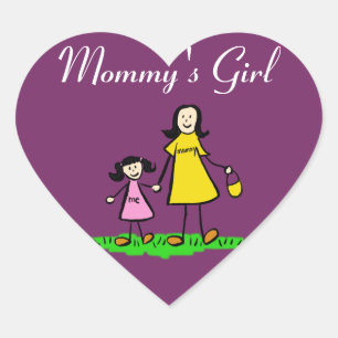 Mommy's Girl Custom Family Character Decal Sticker