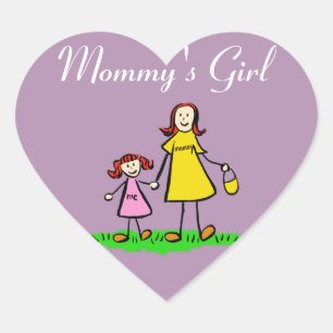 Mommy's Girl Custom Family Character Decal Sticker