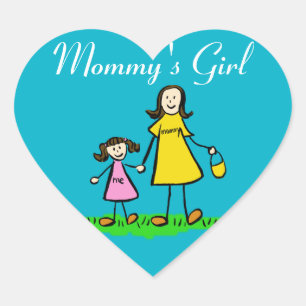 Mommy's Girl Custom Family Character Decal Sticker