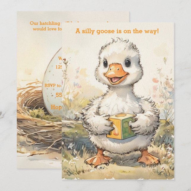 Mommy's Goose Bump Digital Download Invite (Front/Back)
