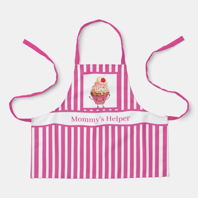 Mommy's helper cupcake baking kids apron (Front)