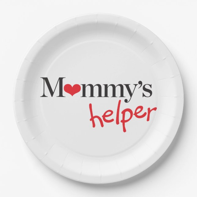 Mommy's Helper Paper Plate (Front)