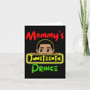 Mommy's Juneteenth Prince Black Boy Toddler Ba Card