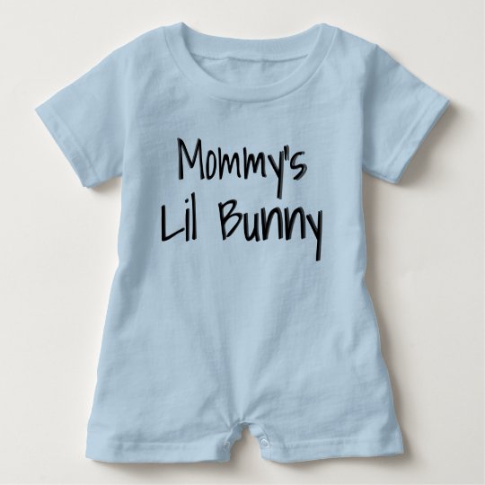 Mommy's Lil Bunny Easter Boy Outfit Blue Baby Romper