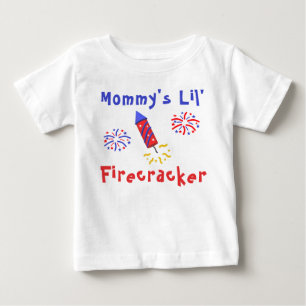 Mommy's Lil' Firecracker 4th Of July Baby T-Shirt