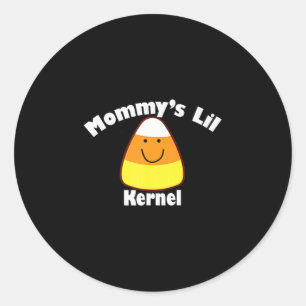 Mommy's Lil Kernel Candy Corn Halloween Pregnancy  Classic Round Sticker