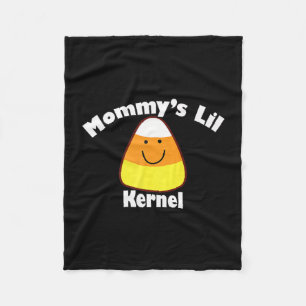 Mommy's Lil Kernel Candy Corn Halloween Pregnancy  Fleece Blanket