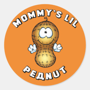Mommy's Lil Peanut Classic Round Sticker
