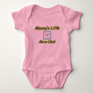 Mommy's Little Alarm Clock - Green Text Baby Bodysuit