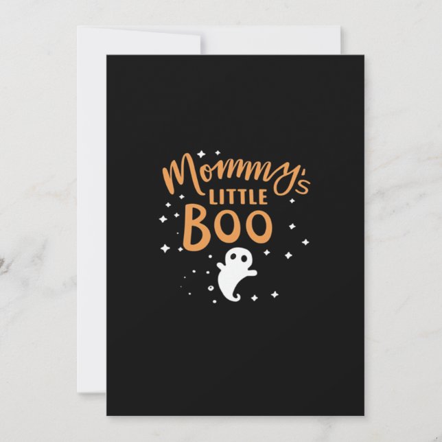 Mommys Little Boo Halloween Classic Design Holiday Card (Front)