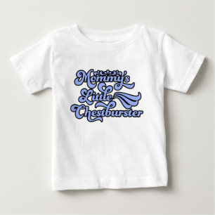 Mommy's Little Chestburster, Blue in 70's Style Baby T-Shirt
