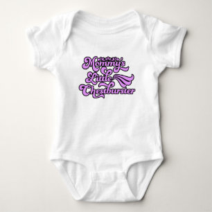 Mommy's Little Chestburster, Purple in 70's Style Baby Bodysuit