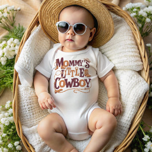 Mommy's Little Cowboy Baby Bodysuit
