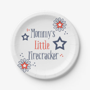 Mommy's Little Firecracker Paper Plate