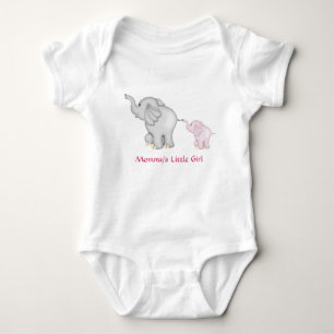 Mommy's Little Girl Elephant T-Shirt Baby Bodysuit