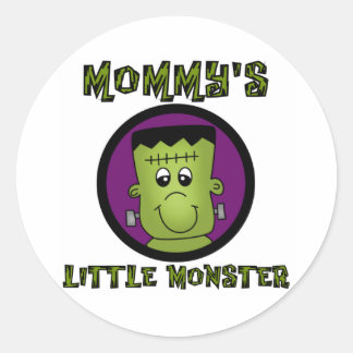 Mommy's Little Monster T-shirts and Gifts Classic Round Sticker
