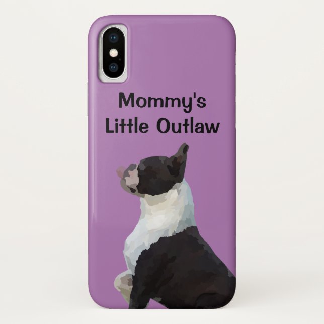 Mommy's Little Outlaw Dog Phone Case (Back)