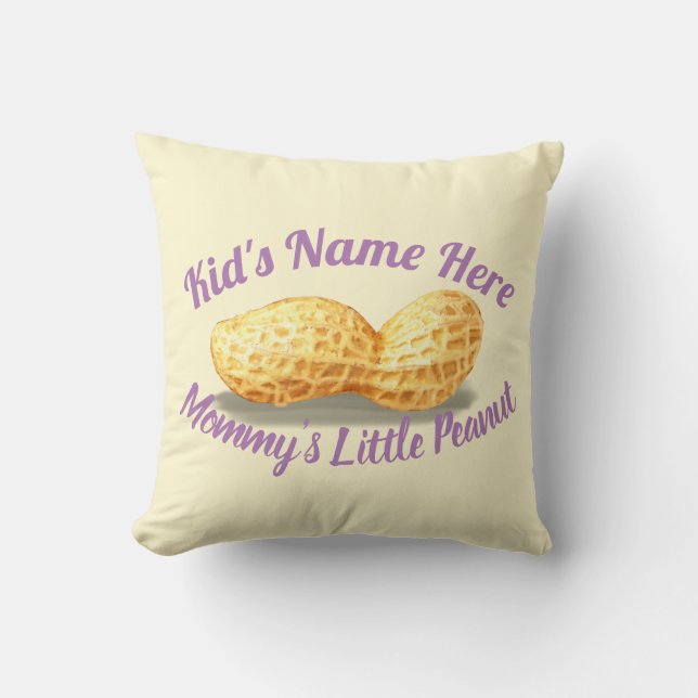 Mommy's Little Peanut Custom Throw Pillow (Front)